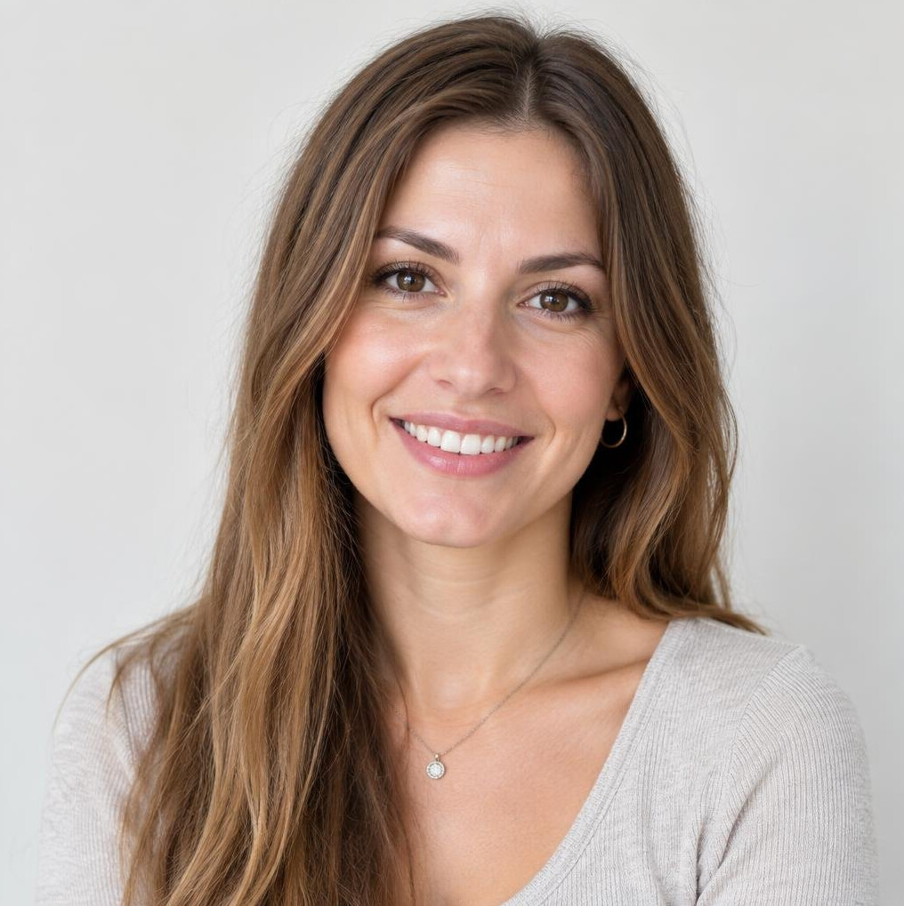 Studio portrait of a Croatian woman in her thirties
