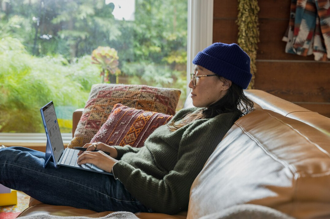 developer working on laptop at home
