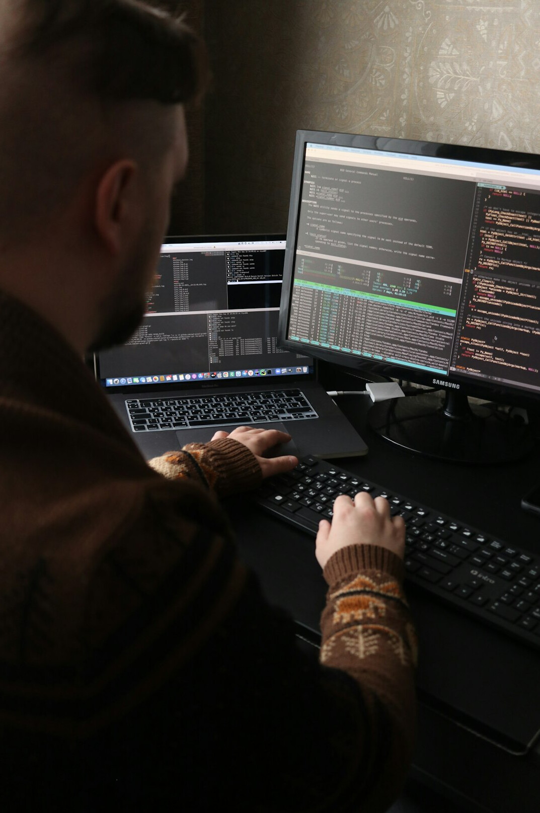 successful programmer at work