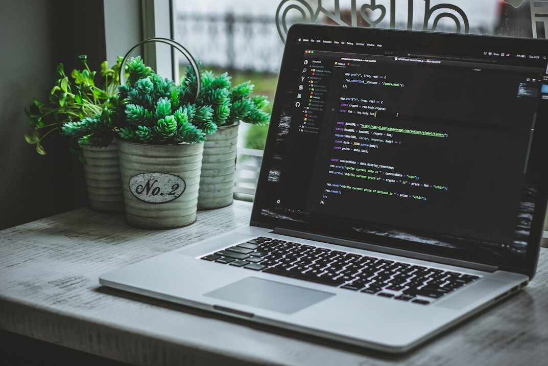 python code on laptop
